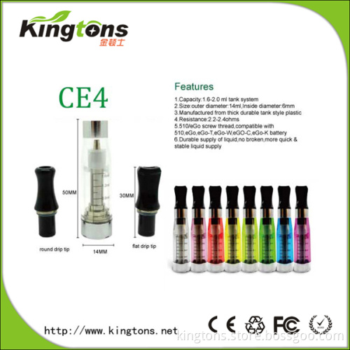 Kingtons High Quality Electronic Cigarette with CE4 Vaporizer, Atomizer CE4